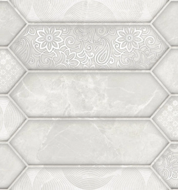 Decor Moral Hexa Grey Matt Rect. 25/75