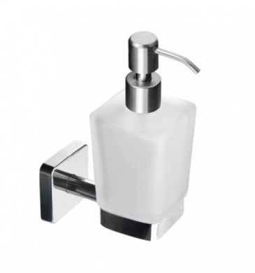 Дозатор за течен сапун Quattro стенен стъкло/хром