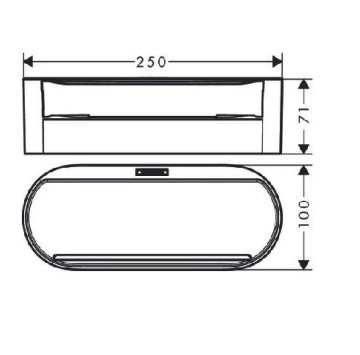 Кошница WallStoris 25/10см бял мат HANSGROHE