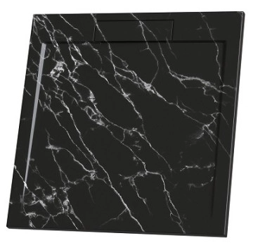 Душ корито Marble Texture ICST8080MB-2 80/80см черен мат