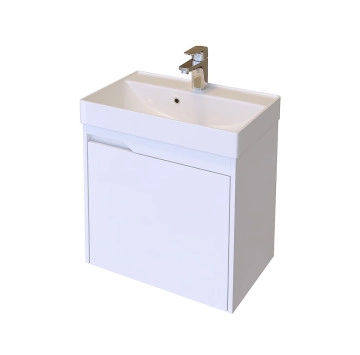 Шкаф за баня с мивка Етоша 55см бял ТРИАНО