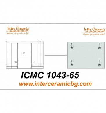 Шкаф огледало Интер 65см. бял с LED осветление ICMC1043-65