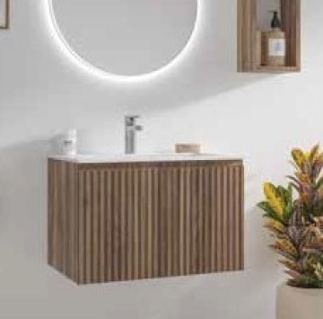 Шкаф долна част Kion KI80L 79см и мивка Charleston Oak KARAG