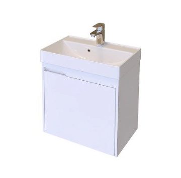 Шкаф за баня с мивка Етоша 55см бял ТРИАНО