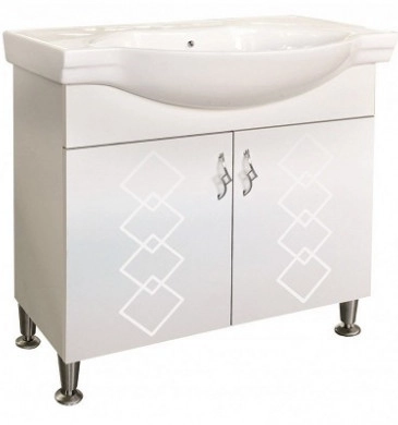 Шкаф за баня с мивка Интер ICP6549-80 80см бял