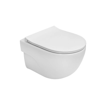 Стенна тоалетна чиния Meridian-N Compact Rimless бялa