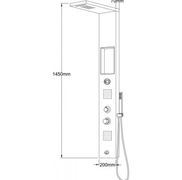 Хидромасажен душ панел Ромина ICSH3851 ИНТЕР КЕРАМИК