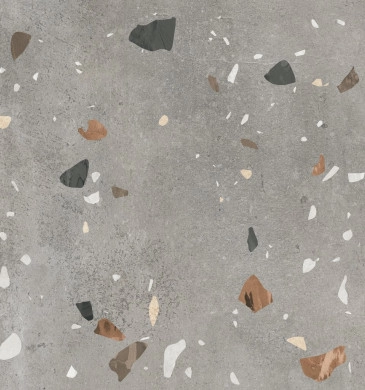 Terrazzo Dark Grey Matt Rect. 60/60