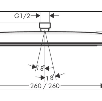 Душ глава Pulsify E 260 26/26см. бял мат HANSGROHE