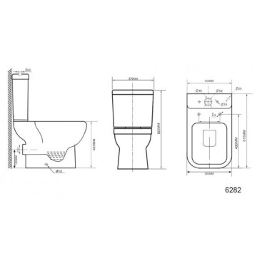 Моноблок Интер ICC6282P бял ИНТЕР КЕРАМИК
