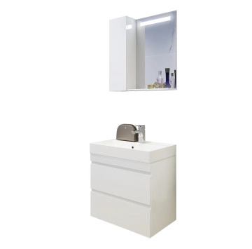 Шкаф за баня Арте бял с мивка ТРИАНО