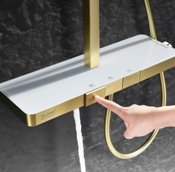 Душ колона Интер 6703 Brush Gold злато мат ИНТЕР КЕРАМИК