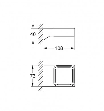 Държач за сапунерка, чаша или дозатор Selection Cube хром