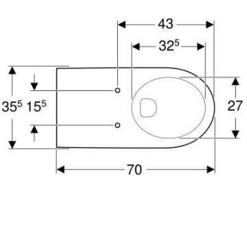 Стенна тоалетна чиния Geberit Selnova бяла GEBERIT