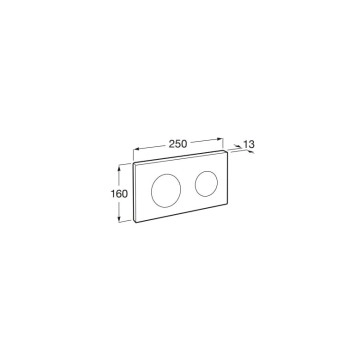 Бутон Duplo One PL10 Dual бял ROCA