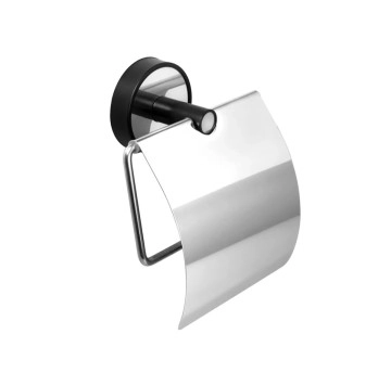 Държач за тоалетна хартия Optimo черен мат