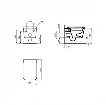 Промо стенна тоалента чиния Blend Cube Rimless и Структура за вграждане ProSys