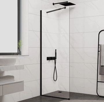 Параван Cristina 125TR-100см черен мат ИНТЕР КЕРАМИК