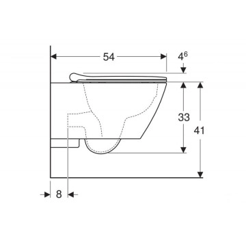 Структура Duofix Delta и тоалетна Smyle Square Rimless GEBERIT