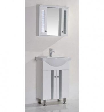 Шкаф за баня с мивка Интер ICP6042 60см. Бял