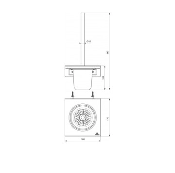 Държач с тоалетна четка Alu+ розово злато IDEAL STANDARD