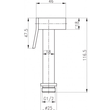 Хигиеничен душ/слушалка ICH3025GG сиви ИНТЕР КЕРАМИК