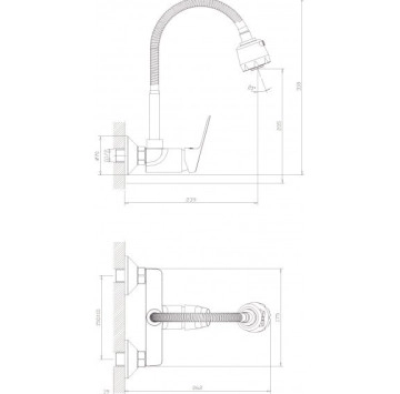 Смесител за мивка Linni ICF5452152/М7313 хром ИНТЕР КЕРАМИК