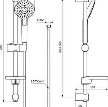 Промо Смесители Esla 3в1 хром IDEAL STANDARD