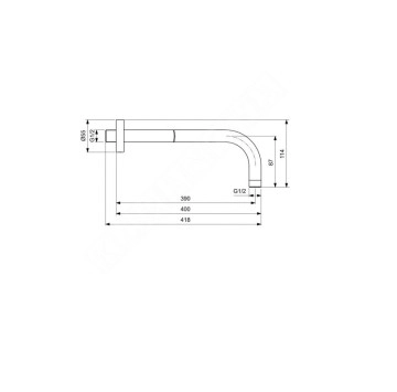 Термостатична душ система за вграждане Ceratherm T100 черен IDEAL STANDARD