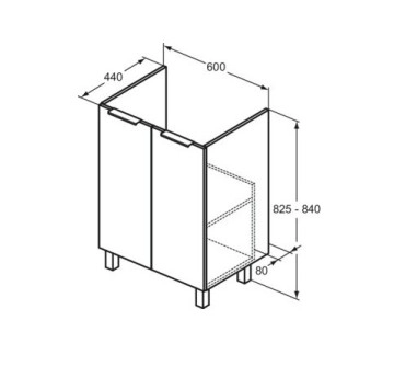 Шкаф за баня Eurovit 60см. бял IDEAL STANDARD