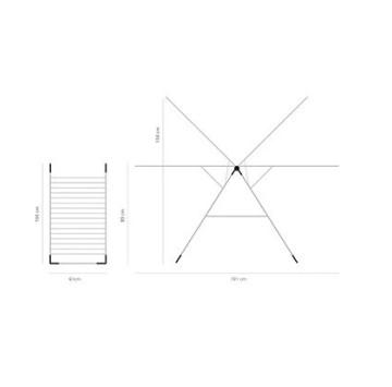 Сушилник за дрехи Brabantia 191/61/h90см. Т-образен BRABANTIA