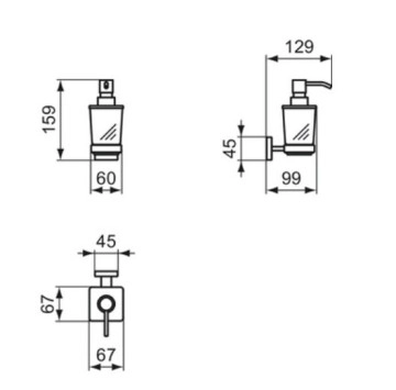 Дозатор за течен сапун Iom  хром IDEAL STANDARD