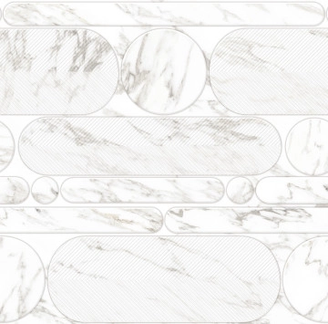 Decor Carrara Luxe Glossy Relief Carving Rect. 60/120