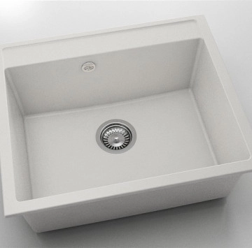 Кухненска мивка фатгранит 60/51см бяла ФАТ