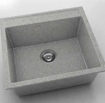 Кухненска мивка граниксит 56/51см сива ФАТ