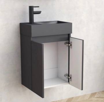 Шкаф за баня Compact 4242MB 42см черен мат ИНТЕР КЕРАМИК