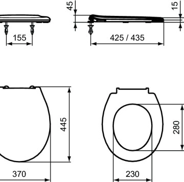 Капак за тоалетна чиния Vidima бял VIDIMA