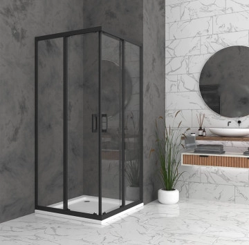 Душ кабина Бела S 120/120см черен мат