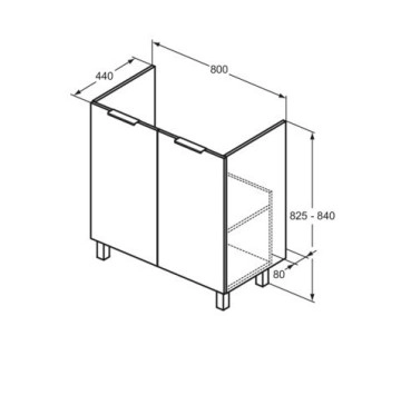 Шкаф за баня Eurovit 80см. бял IDEAL STANDARD