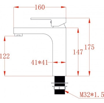 Смесител за мивка Ясмина Black ICF1008866MB черен мат ИНТЕР КЕРАМИК