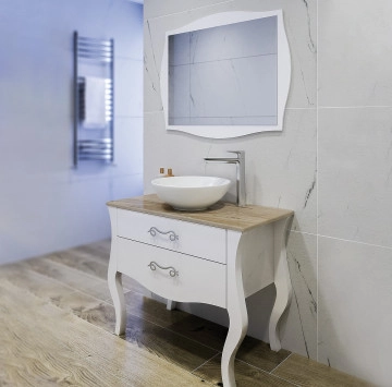 Огледало Равена 90см рамка бяла
