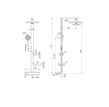 Душ колона Ceratherm Alu+ розово злато мат IDEAL STANDARD