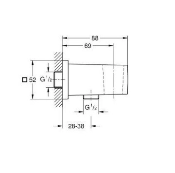 Коляно Euphoria Cube медно злато GROHE