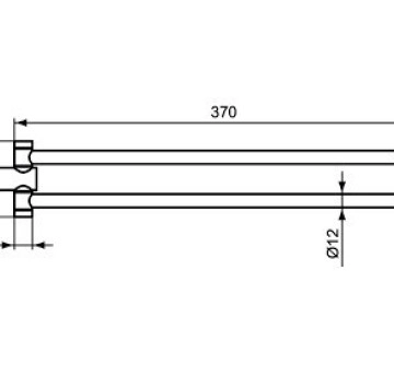 Пръчка за хавлия Iom 40см. черен мат IDEAL STANDARD