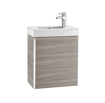 Шкаф за баня с мивка Unik Mini 45см. Десен цвят бял гланц