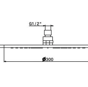 Душ глава XT Ф30см черен мат