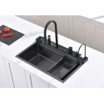 Кухненска мивка Интер 7547PVD Black черна и смесител ИНТЕР КЕРАМИК