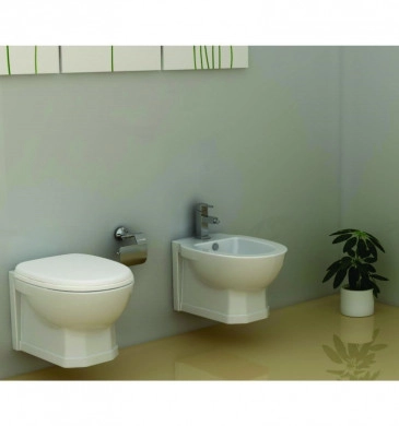 Стенна тоалетна чиния Лусия ICC4334 бяла