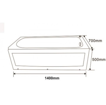 Вана Бендида ICSH167050TUB 160/70см.акрил бяла ИНТЕР КЕРАМИК