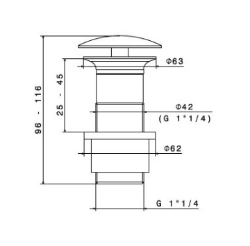 Изпразнител автоматичен XT черен мат